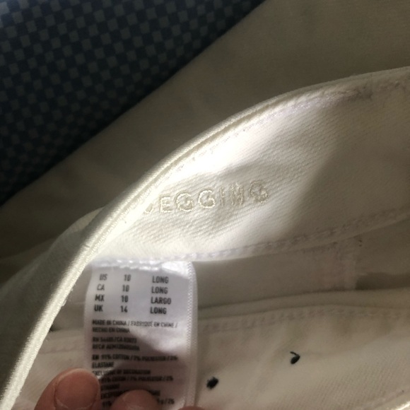 Ladies White Jegging Jeans size 10 - Picture 3 of 4